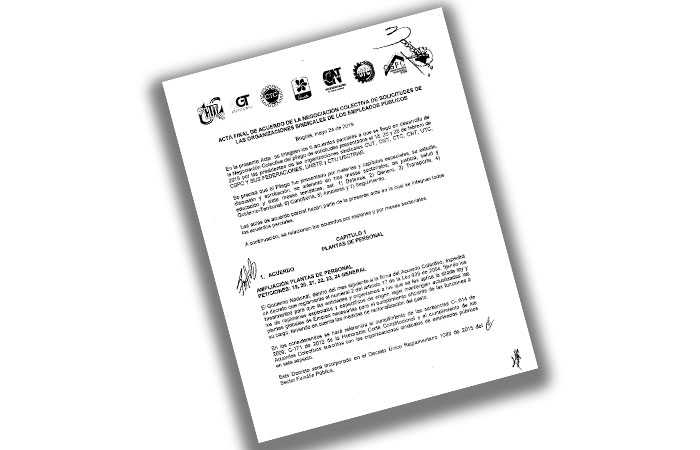 acta final de acuerdo de la negociacion colectiva de solicitudes de las organizaciones sindicales de los empleados publicos imagen