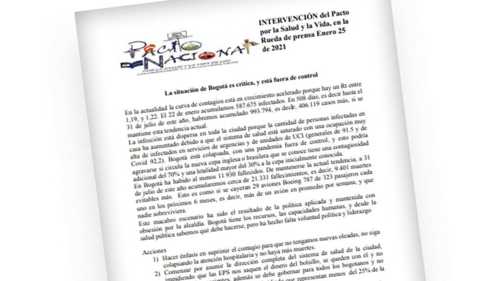 La situación de Bogotá es crítica, y está fuera de control fueracontrol