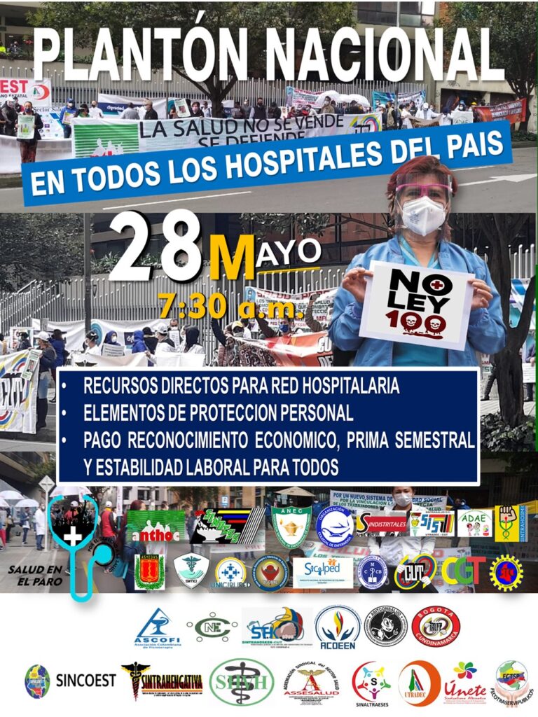 planton 28m 2020 salud en el paro bogota