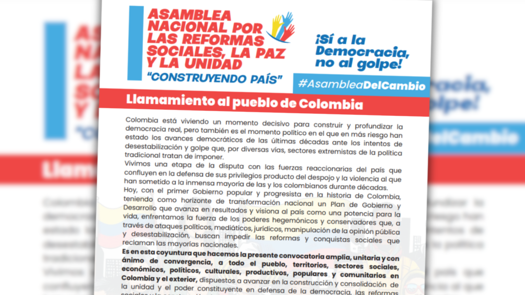 Llamamiento al pueblo de Colombia anthocllanamiento